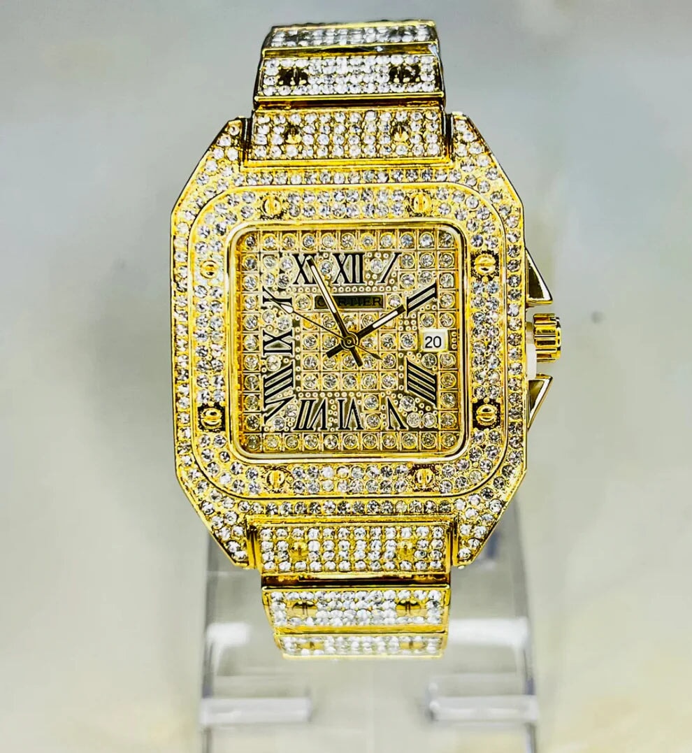 Gold Diamond Luxury Watch noblistic 